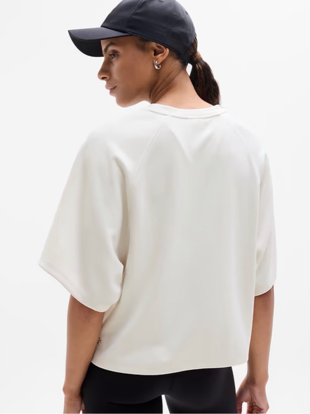 Athleta Seasoft Tee in Bone, Size Small - Picture 2 of 3